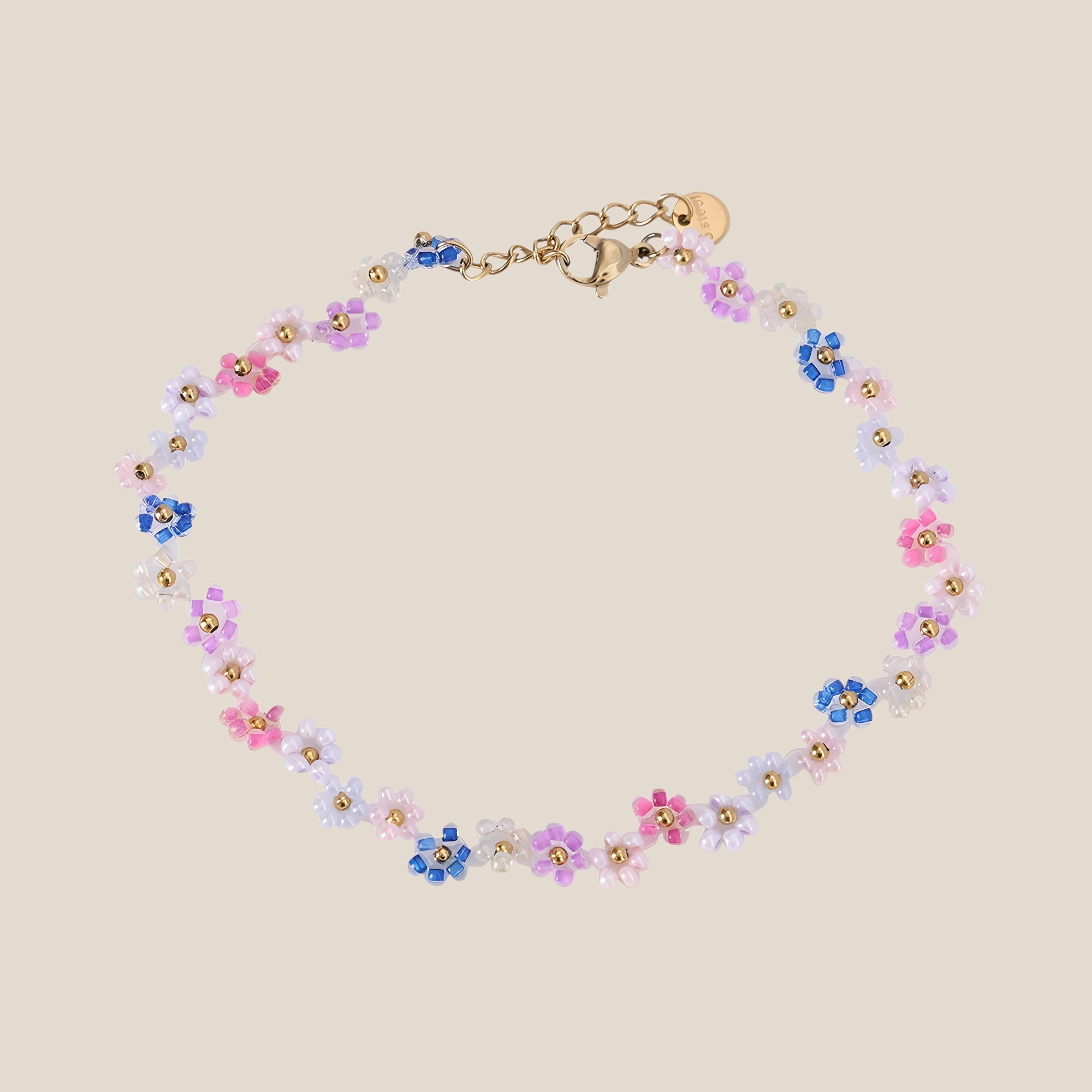 Only Varitious Color Beads Flowers Summer Fußkette