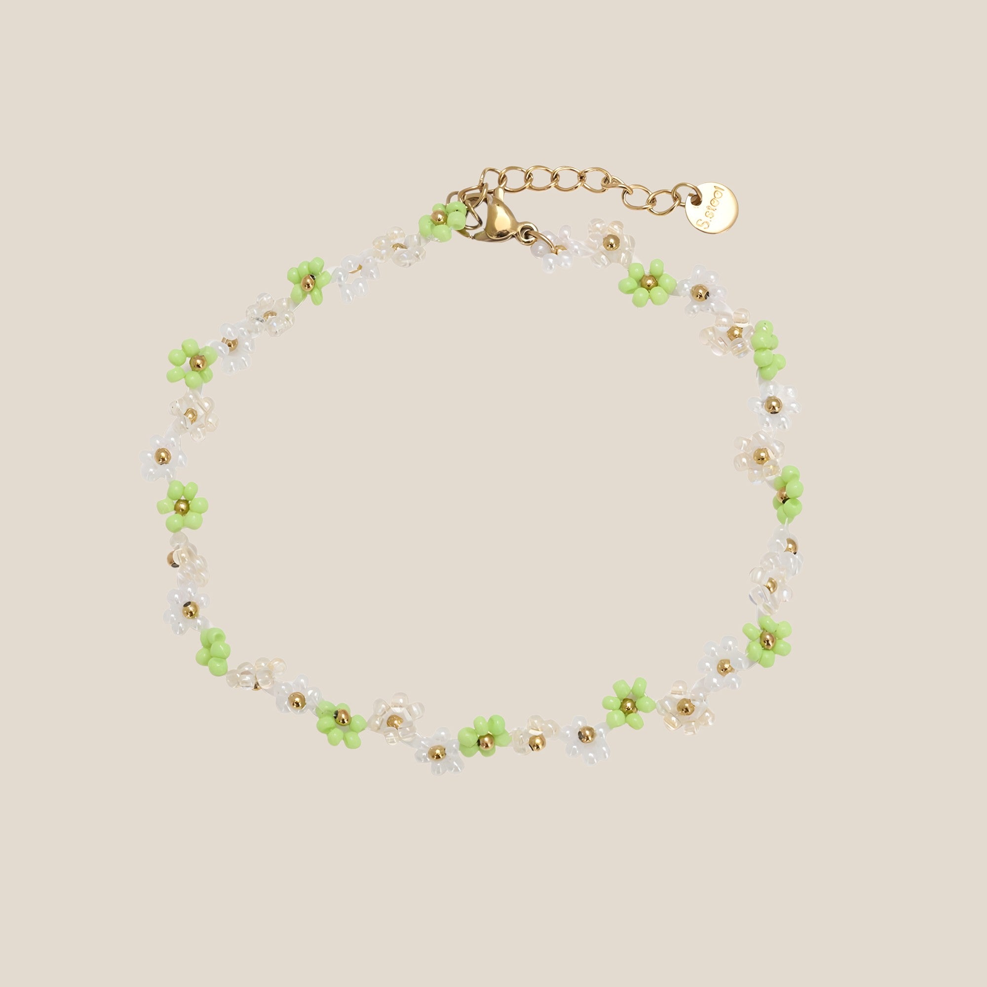 Only Varitious Color Beads Flowers Summer Fußkette