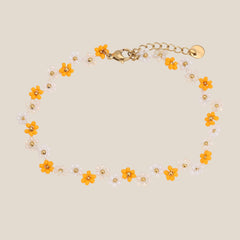 Only Varitious Color Beads Flowers Summer Fußkette