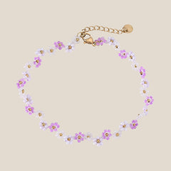 Only Varitious Color Beads Flowers Summer Fußkette