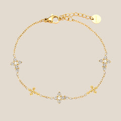 Diamond Dots Cross Armband