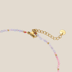 Colorful Morganite Semi-Precious Gemstone Fußkette