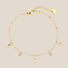 Mini Flower And Diamond Armband