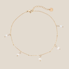 5 Pearl Fußkette