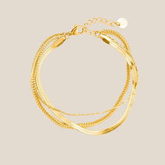 Three Multi Chain Armband