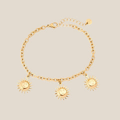 Multi Sun With Dick Oval Chain Armband