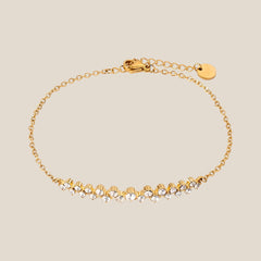 Arc-shaped Smile With Diamonds Armkette