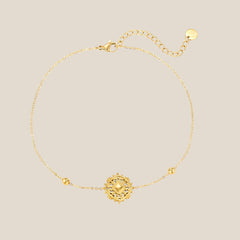 Hollow Pattern With 2 Shimmer Balls Armband