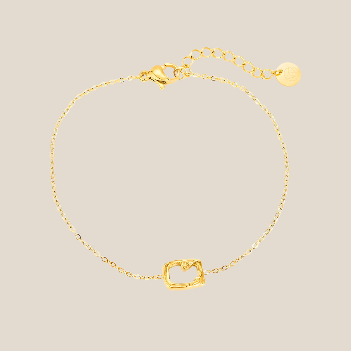 Shining Mother Of Pearl In Rectangle Frame Armband