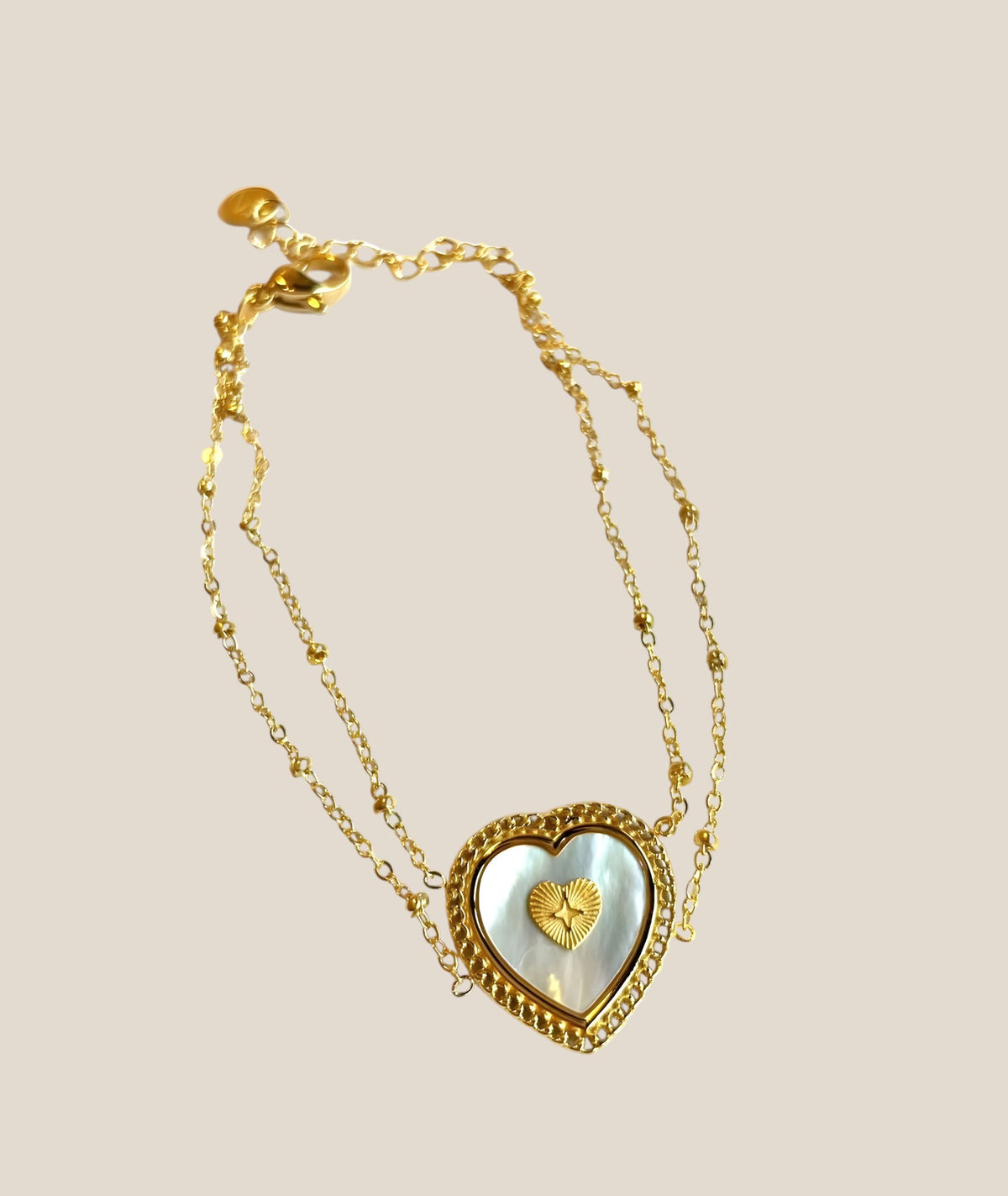 Perlmutt Heart Armband