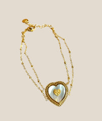 Perlmutt Heart Armband