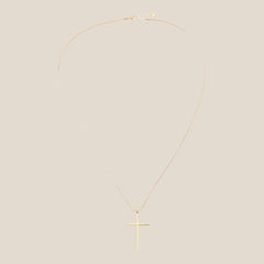 Cross In Round Snake Chain Halskette