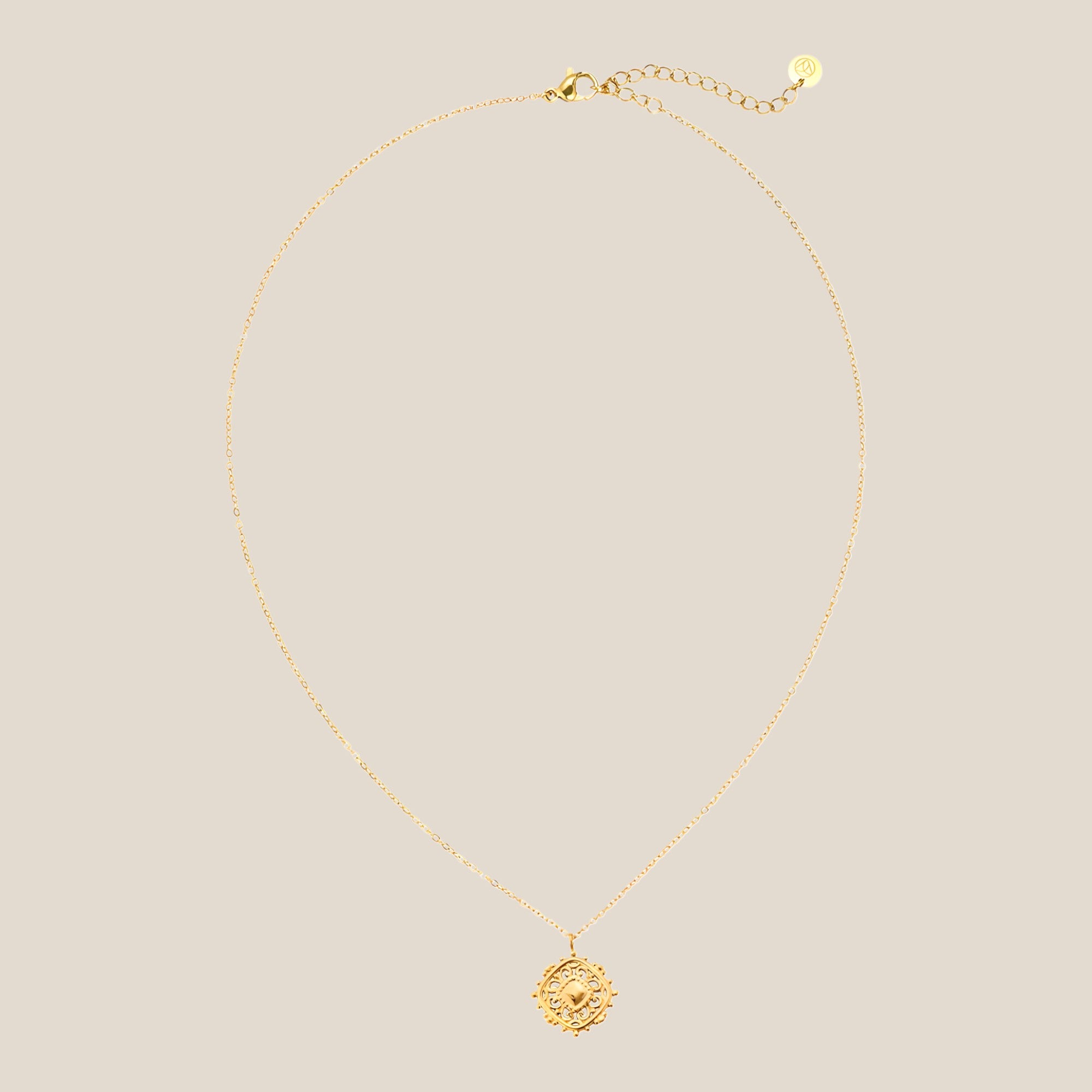Hollow Pattern With Thin Chain Halskette