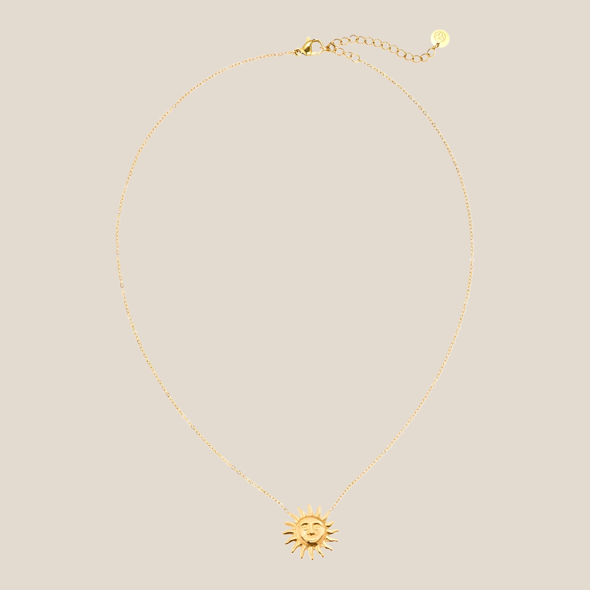 One Sun With Simple Chain Halskette
