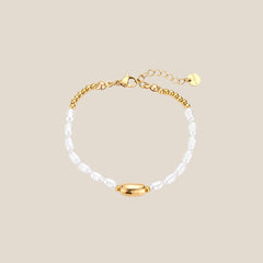 Pearly Bounty Edelstahl Armband