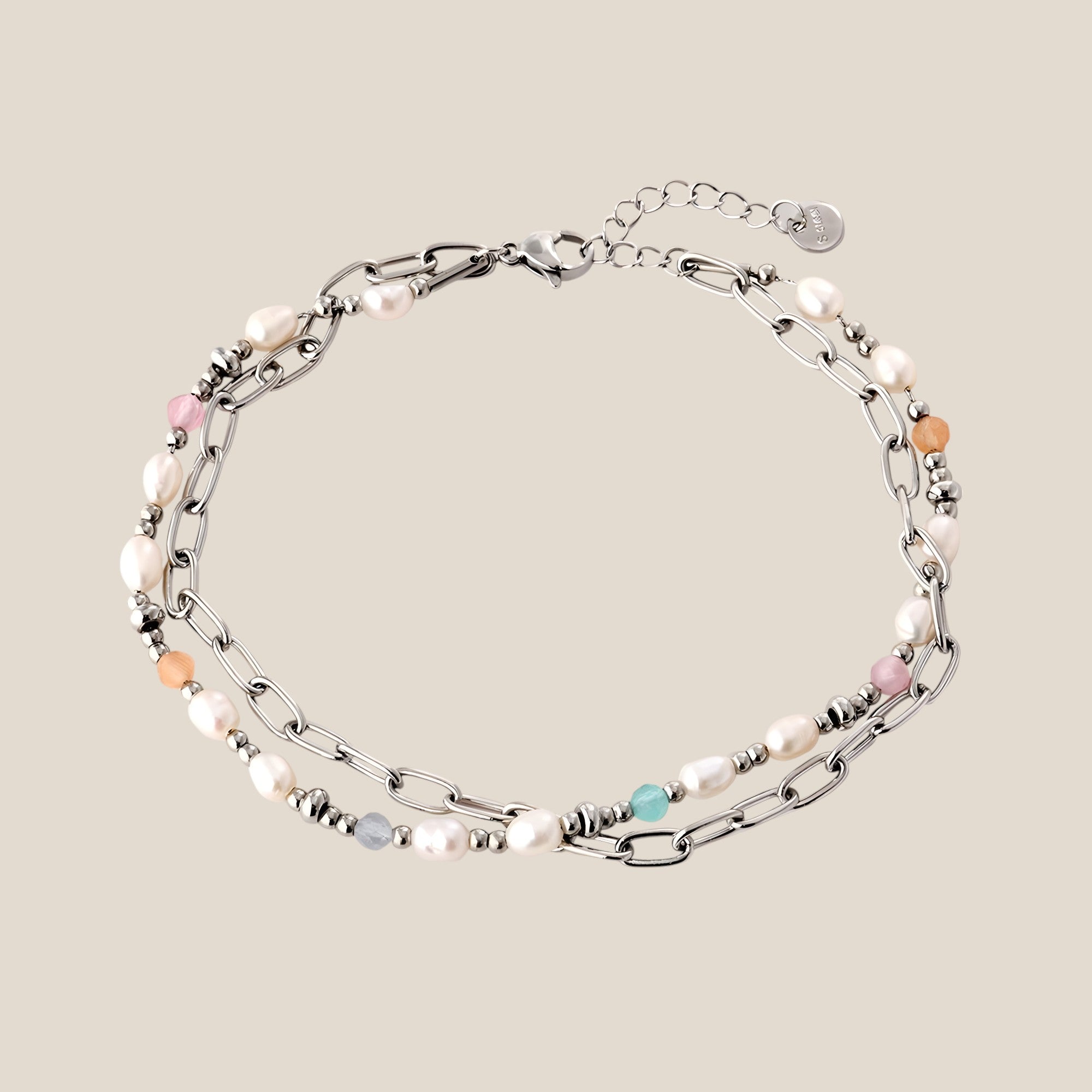 Two Chain And Pearl Fußkette