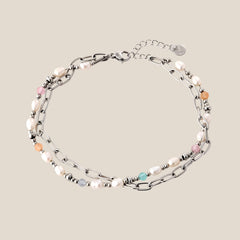 Two Chain And Pearl Fußkette