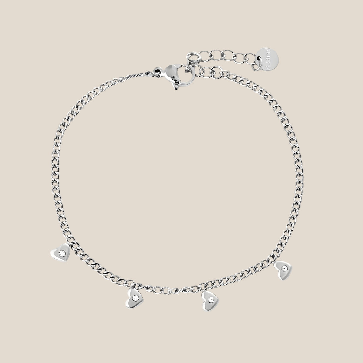 Mini Hearts With Diamond Armband