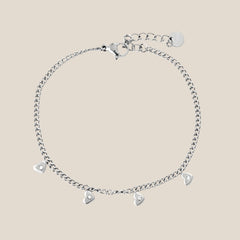 Mini Hearts With Diamond Armband