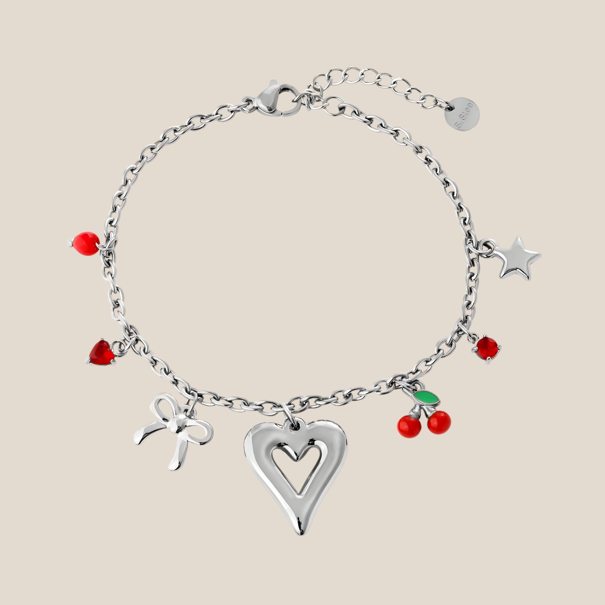 Garnet nice Heart Armband
