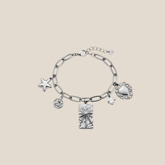 Diamond Angel Star And Heart Armband