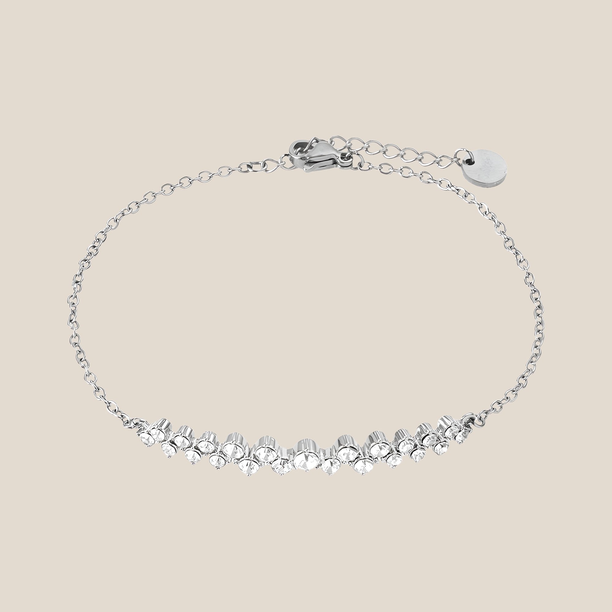 Arc-shaped Smile With Diamonds Armkette