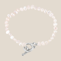 Rugged Line of Pearls Armband