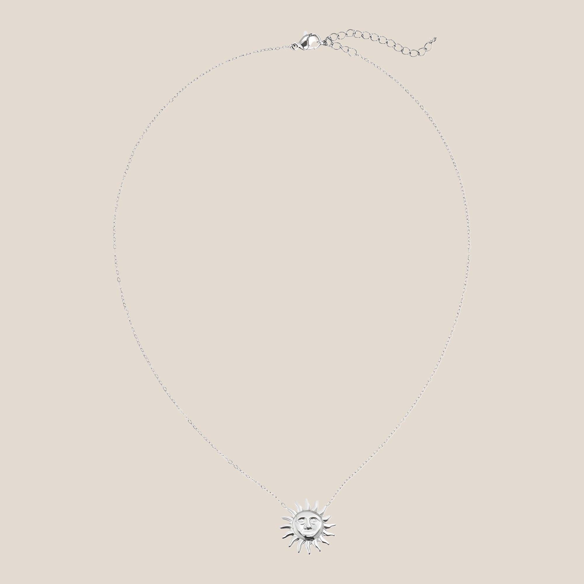 One Sun With Simple Chain Halskette