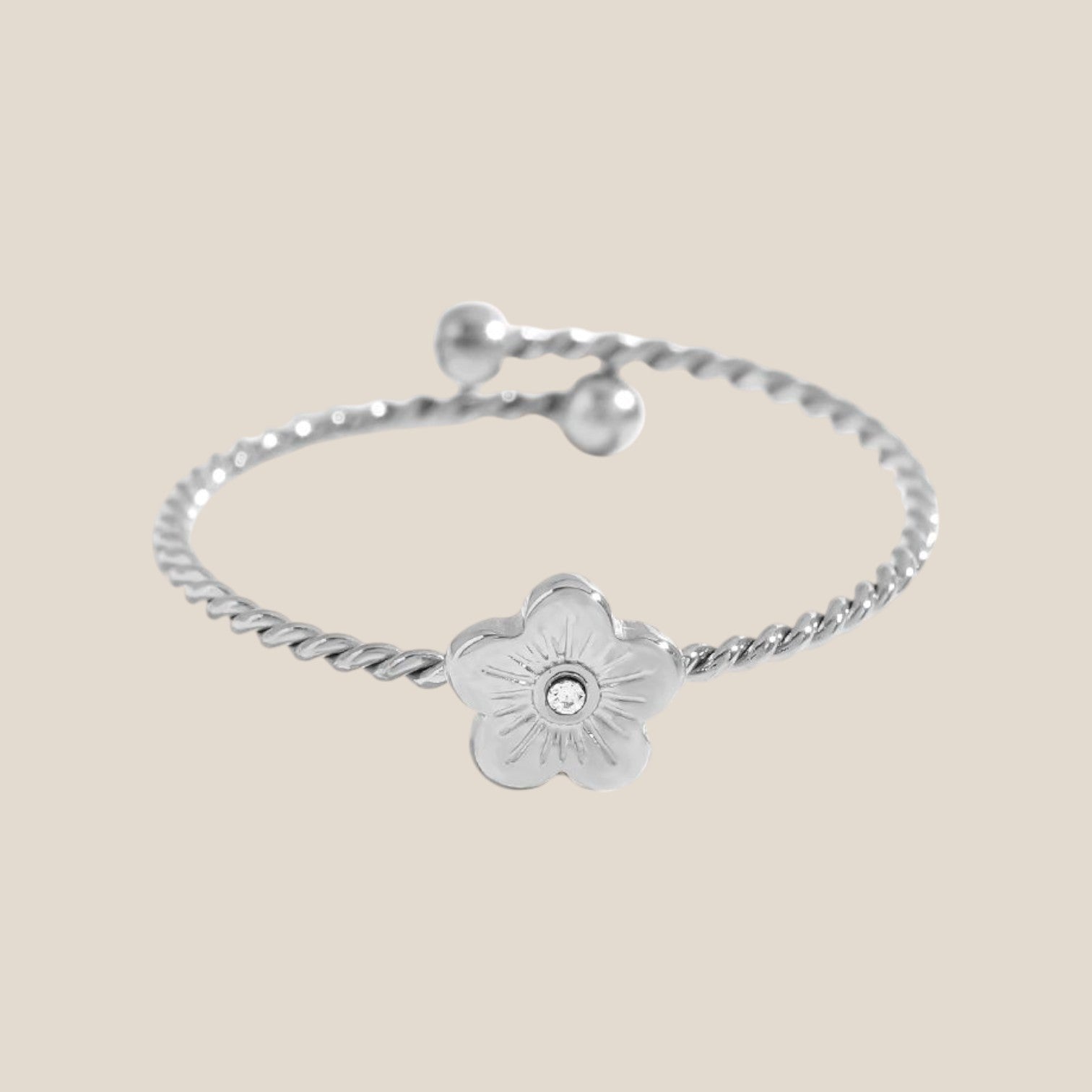 Nice Flower Edelstahl Ring