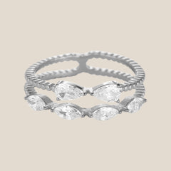 Tie & Braid Diamonds Edelstahl Ring