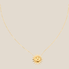 One Sun With Simple Chain Halskette